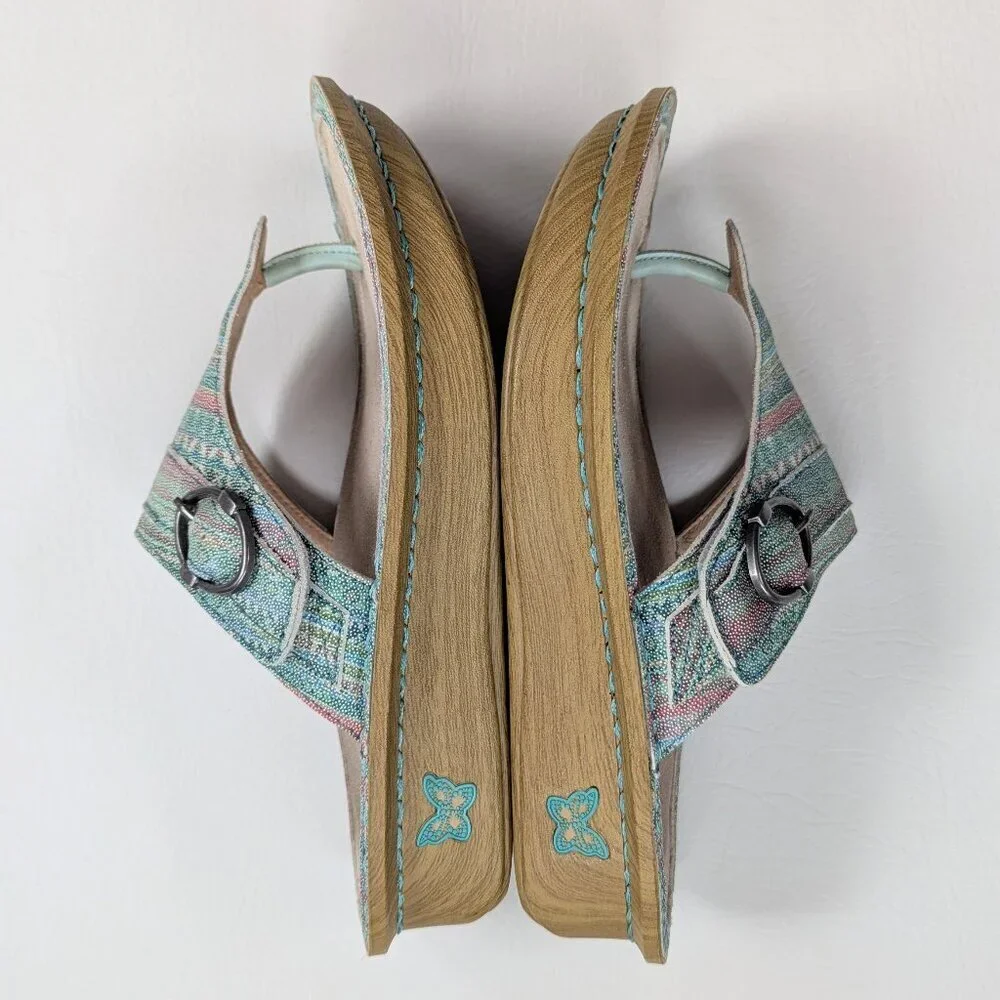 Alegria Codi Seascape Thong Sandals Size 8 - 8.5 - Picture 5 of 9